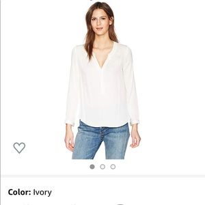 Milly Tessa silk shirt in ivory. Size 6. NWOT.